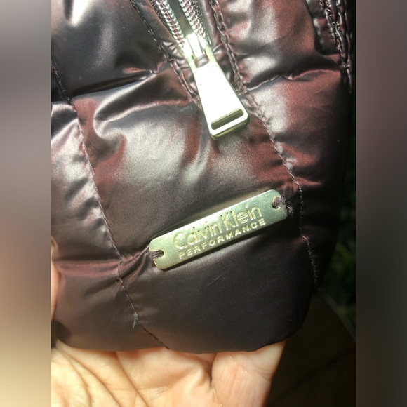 Calvin Klein Brown/dark purple Quilted Zip-Up Vest - Picture 7 of 16